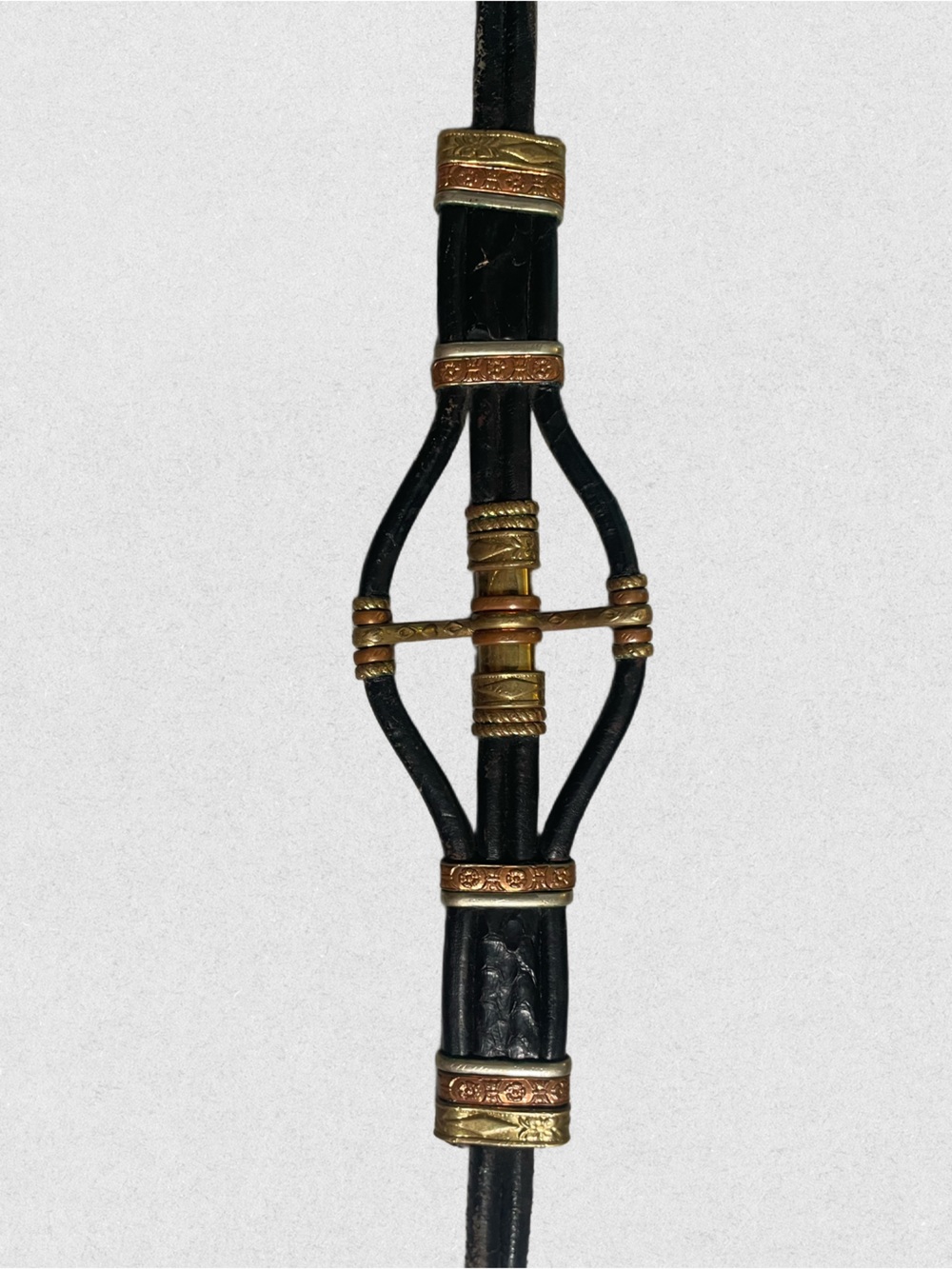 Vintage 1970s leather and metal belt.